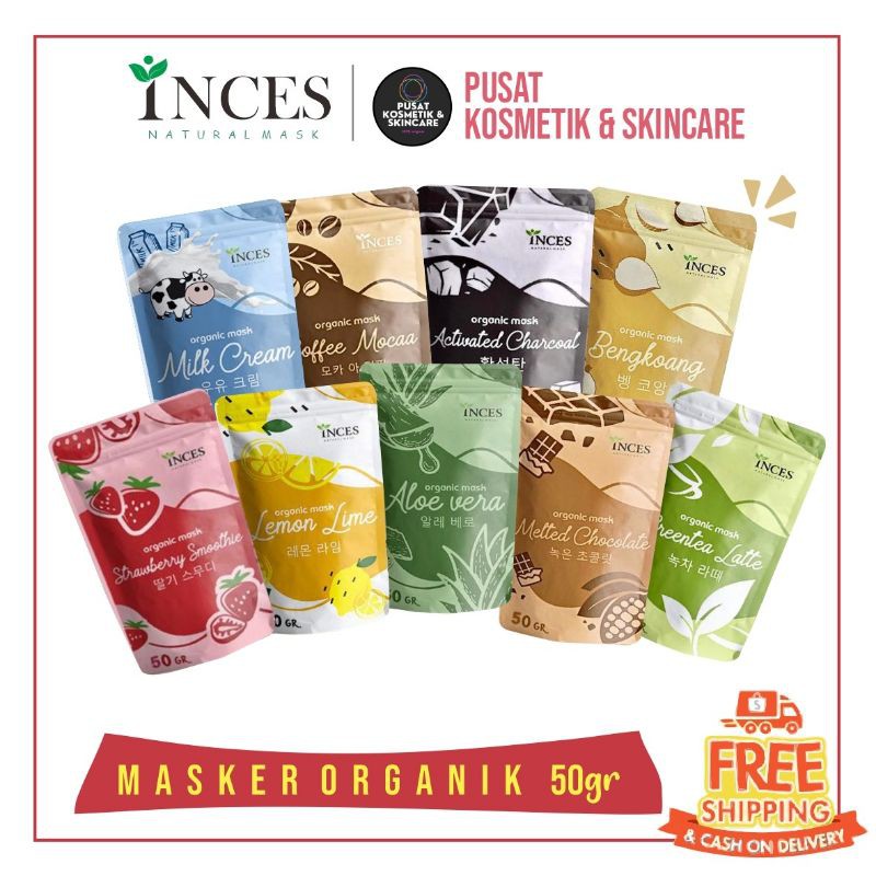 (50 GRAM) MASKER ORGANIK BY INCES FACEMASK ORGANIC