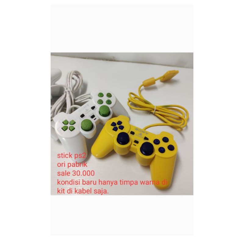 Stick PS2 Ori Pabrik warna Getar Sale barang baru.