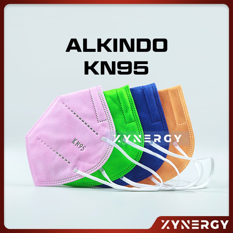 Masker Alkindo KN95 Warna 5ply isi 10 Disposable Face Mask 5 Ply