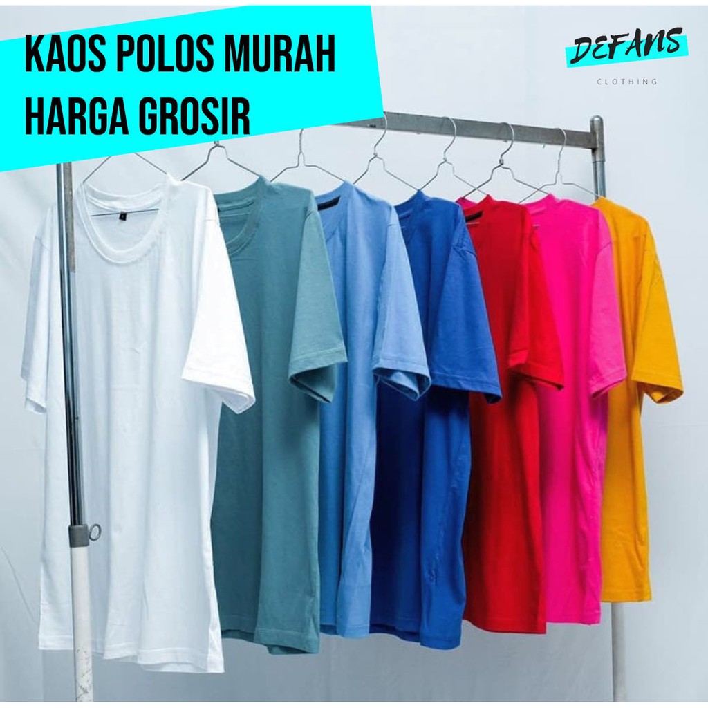 Jual Kaos Polos / Pria Dan Wanita / Tangan Pendek / Kaos Polos Murah