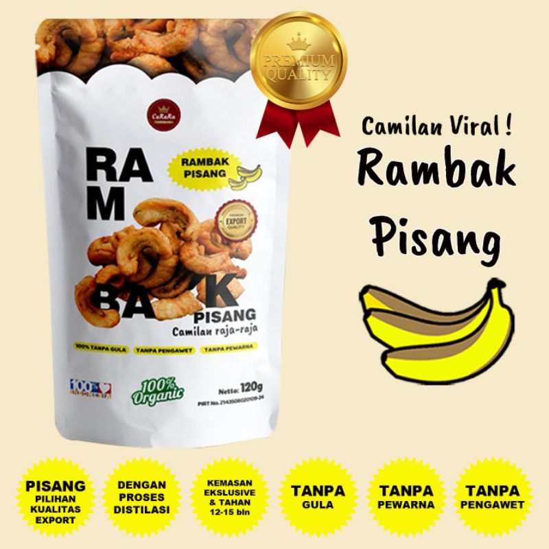 

TERLARIS 2022, Rambak Pisang CARARA Premium , CAMILAN kripik