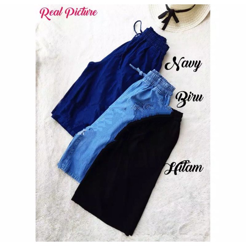 CELANA KULOT PENDEK JEANS STANDART  DAN JUMBO