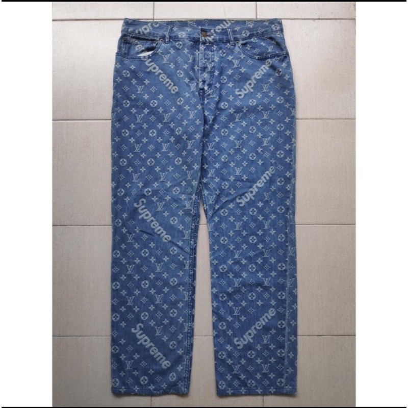 supreme x lv jeans