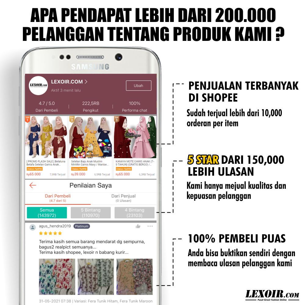 Tunik Jumbo - Gamis Wanita Kekinian - Baju Atasan Wanita - Bungaz Motif Gabungan - Lexoir-4