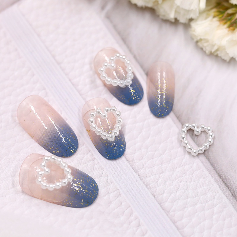 10 Pcs Patch Berlian Mutiara 3D Warna Putih Susu Gaya Korea Untuk Dekorasi Manicure Charms