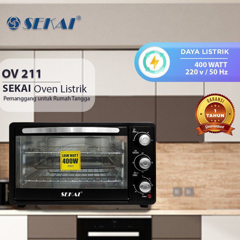 oven SEKAI/ Oven listrik low watt sekai 19 L & 21 L/ oven hemat listrik/pemanggang serbaguna