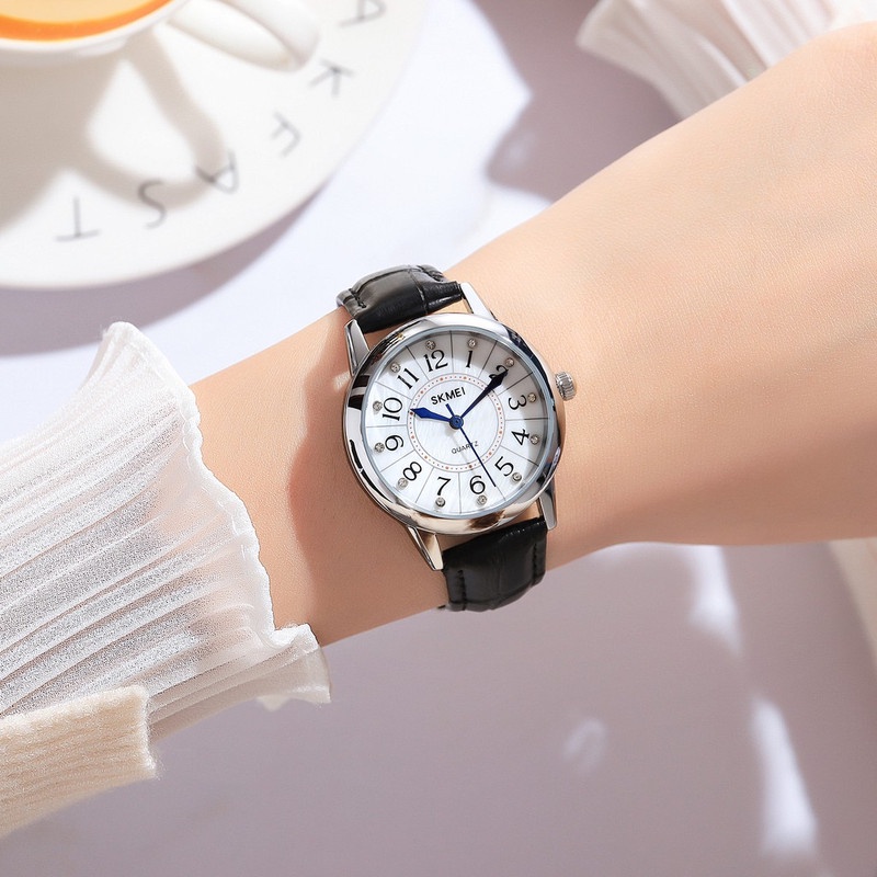 SKMEI 1823 Jam Tangan Watch Wanita Analog Tali Kulit