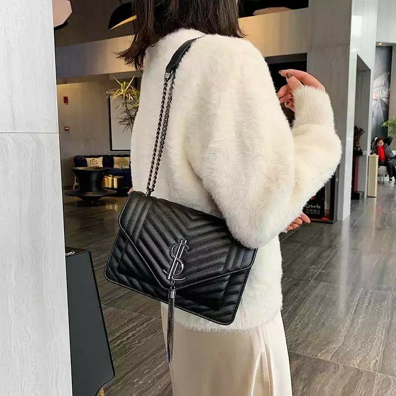 High Premium Saint Laurent Monogram Chain Wallet Bag vlbag Tas Selempang Wanita FashionNEW ARRIVAL 2