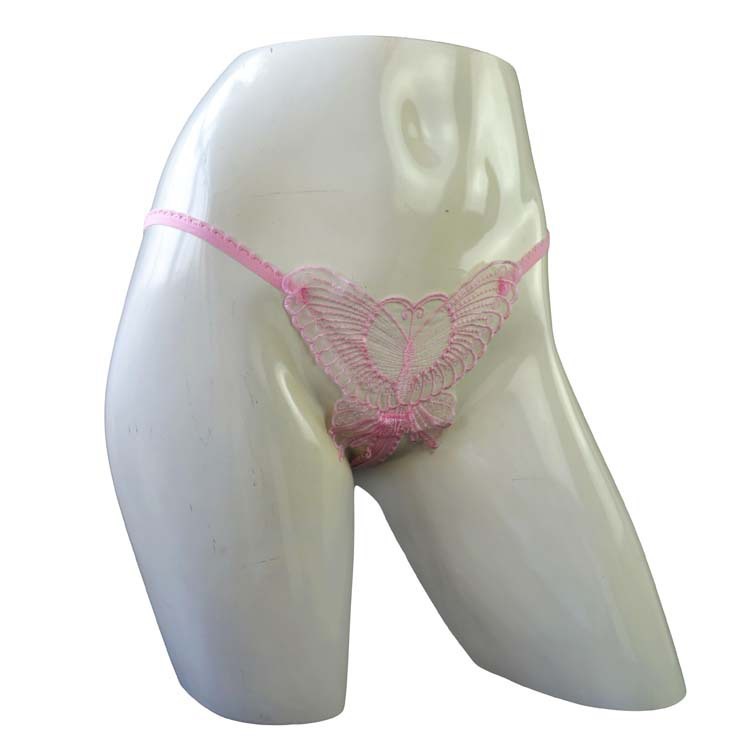 Celana Dalam Wanita Open G String Sexy Transparan kupu-kupu Bordir Low Waist Thong 3C176
