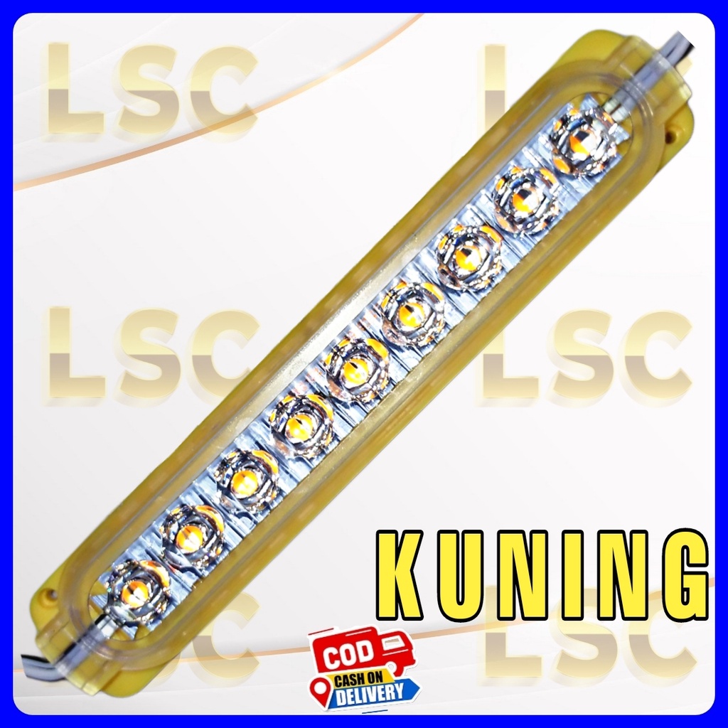 Lampu led Ultrasonik 9 mata bening flat 12v dan 24v