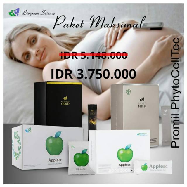 Paket Promil Maksimal Plus Applesc Biomild Biogold Ori%
