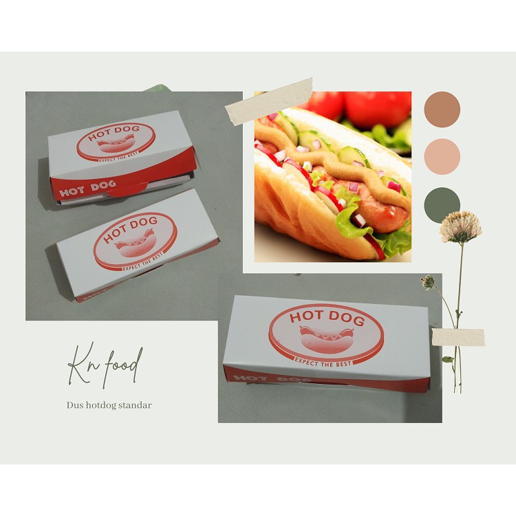 

Box Hotdog Standart-Dus Hotdog Kecil 1 Pack