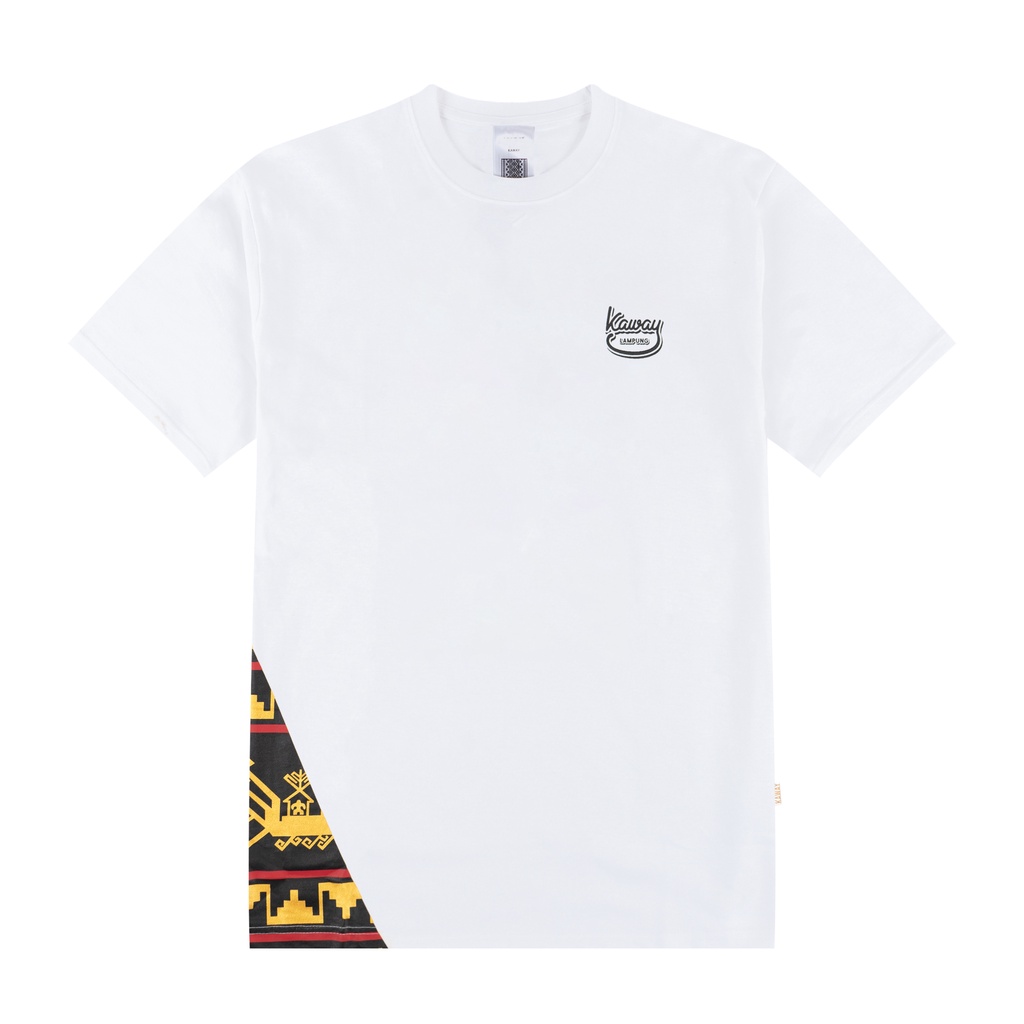 Kaway T-shirt SIDE TAPS WHITE