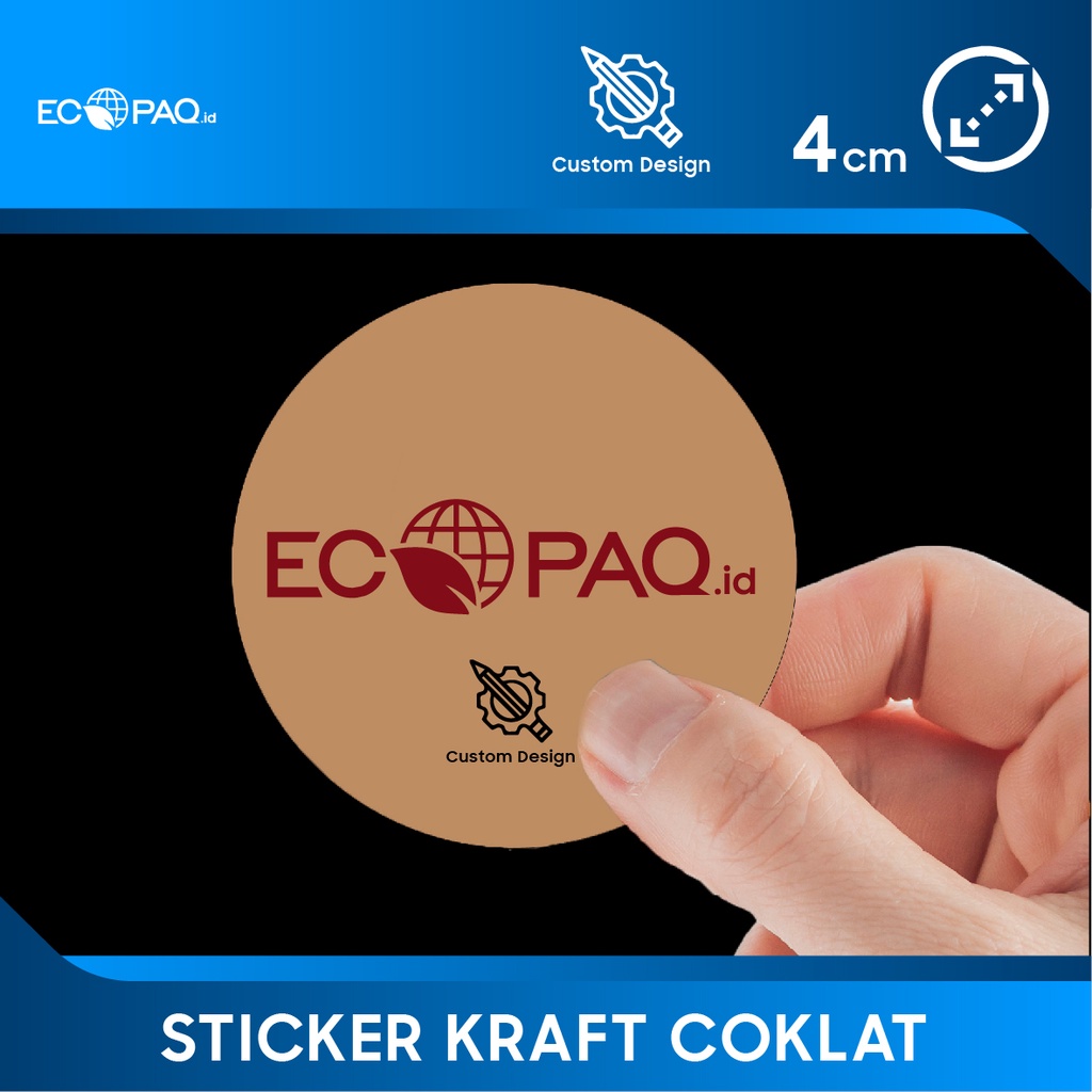 

Stiker Label Kraft Coklat D: 4 cm ( 70 pc )