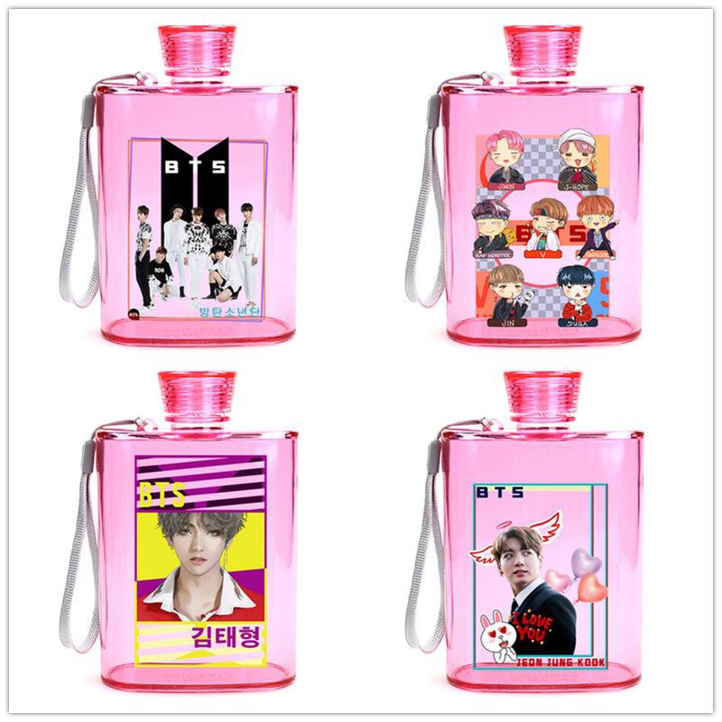 [Bayar Di Tempat]Botol Minum Model Kpop BTS Frosted untuk Travelling