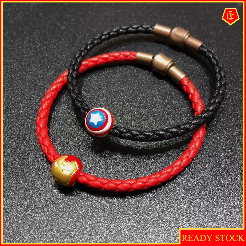 [Ready Stock]3D Golden Superman Lucky Beads Bracelet