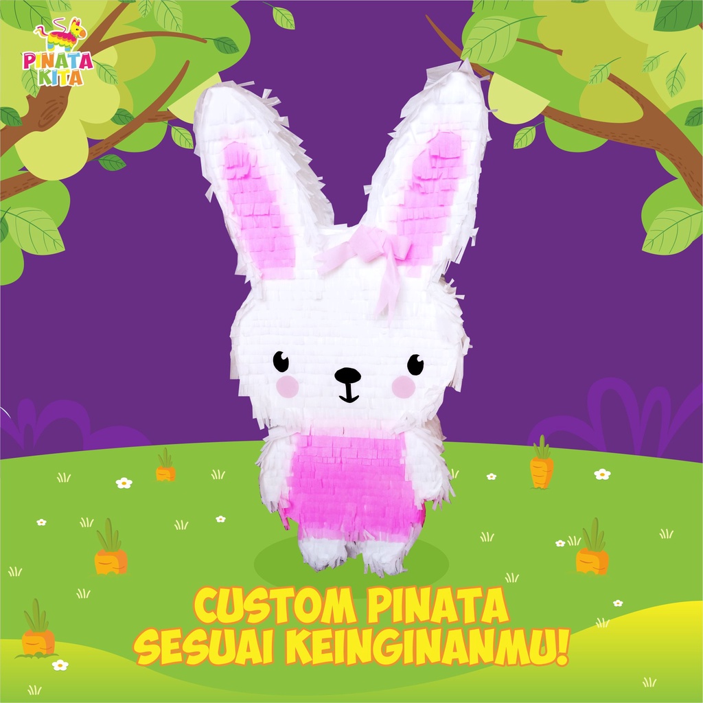 pinata kelinci / pinata rabbit / pinata bunny / jual pinata kelinci / pinata gebuk / pinata pukul / 