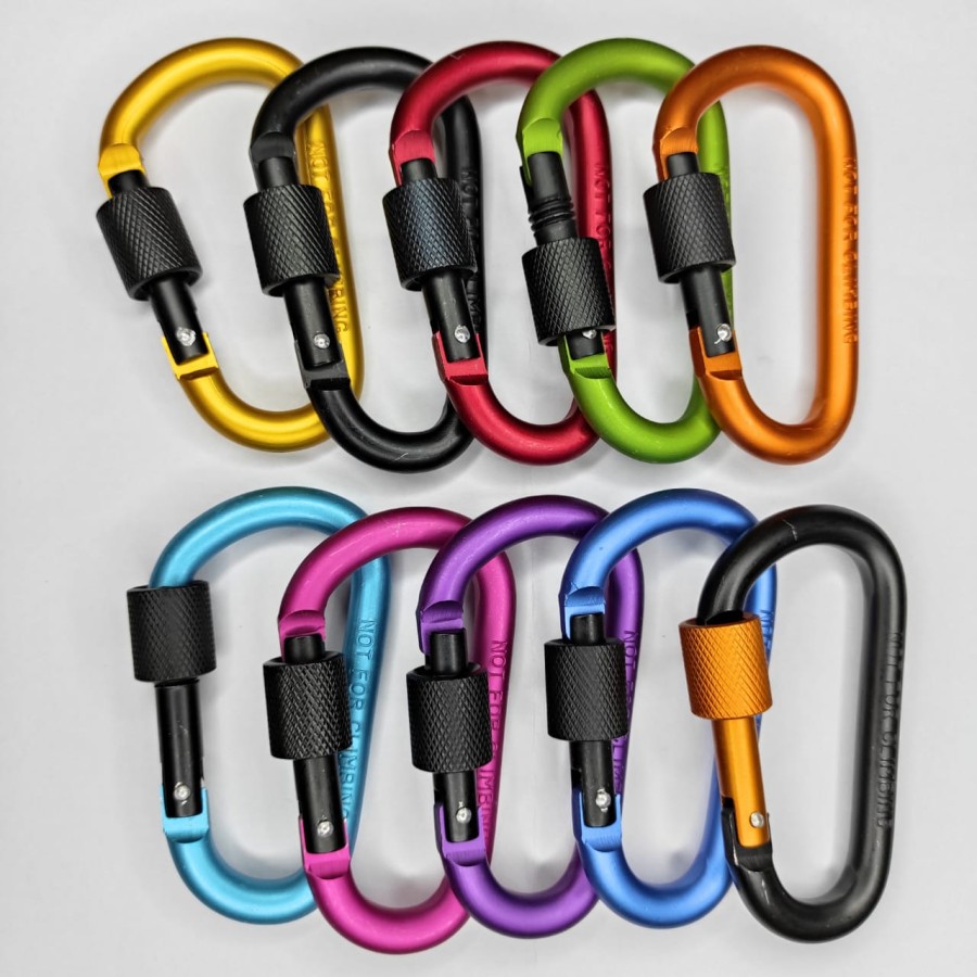 【Warna Dipilih】Quickdraw Carabiner Aluminium Alloy` Karabiner` Gantungan Kunci` Keychain Lock Buckle