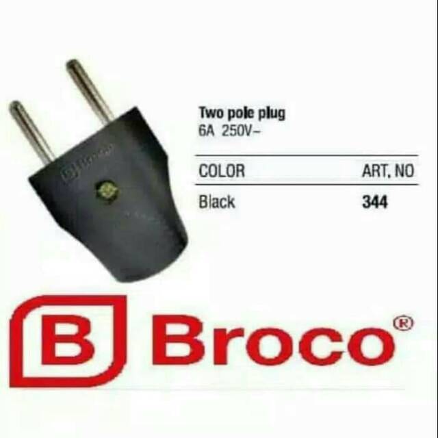 Steker Gepeng 1Phase BROCO