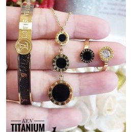 Titanium set perhiasan wanita t166