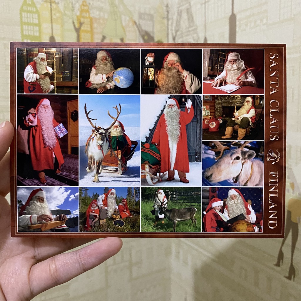 

READY Kartu Pos Natal Finlandia Kutub Utara. Christmas Postcard from North Pole. BTS Santa Park