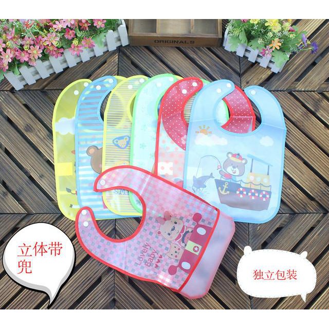 (pimenova) slabber anak waterproff celemek makan anak bib waterproff