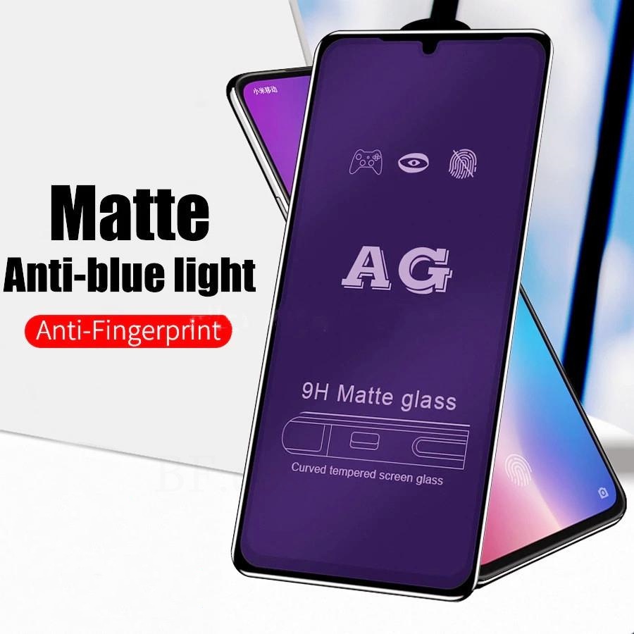 Pelindung Layar Tempered Glass Matte Anti Sidik Jari AG Untuk IPhone 14 13 12 11 Pro Max X XR XSMAX 6 7 8 Plus SE2 SE3