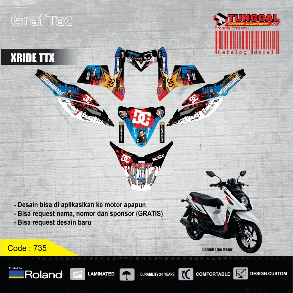 Stiker decal xride hoonigans