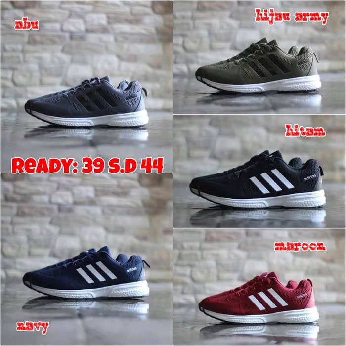 Model Terkini adidas climacool  import sepatu pria sepatu sneaker adidas kets  Hitam Putih 39 kerja