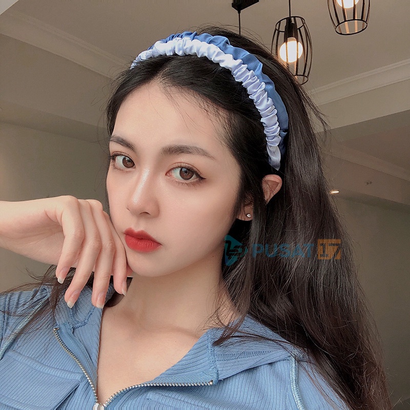 Bando Korea Kerut Scrunchie Model Terbaru / Bando Wanita Kekinian