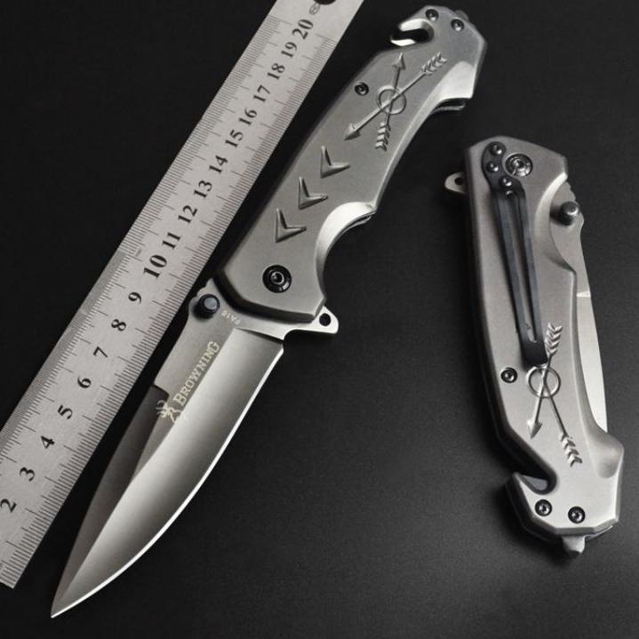 495RSV Pisau Lipat Browning FA 18 Outdoor Survival CS GO Pointed Head Stainless Stell SPO-146