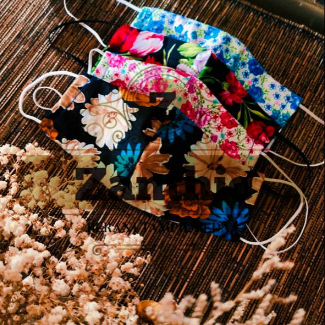 MASKER KAIN NON MEDIS 2 LAPIS SOUVENIR MASKER HIJAB OUTFIT WANITA