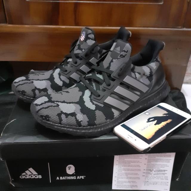 Adidas ultraboost X Bape Camo Black grey Original New