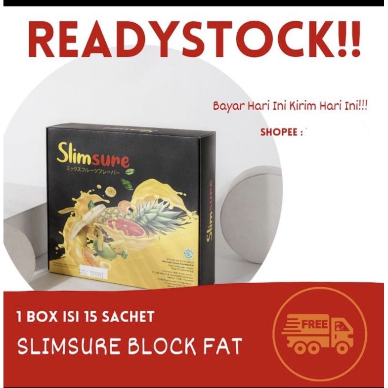 ( BISA COD ) Halal &amp; BPOM - SlimSure Block Fat 15 Sachet (Memblock Lemak yg Dikonsumsi)