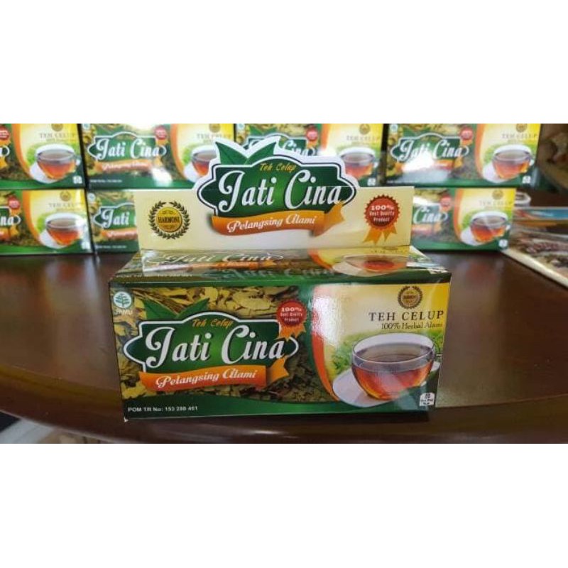 Teh celup daun jati cina Harmoni Pelangsing Alami 1 box isi 20 sachet