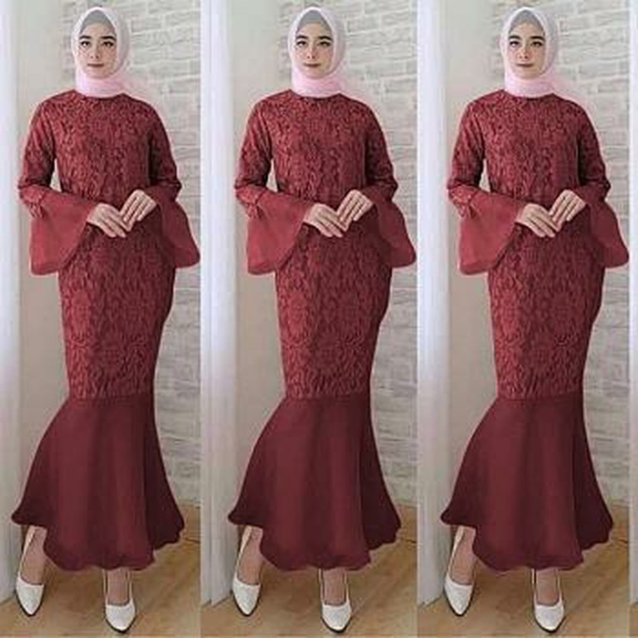 Dress duyung Jumbo maron, Stellashoppie