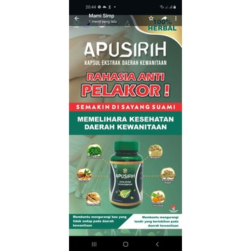 

APUSIRIH (Kapsul ekstrak daerah kewanitaan) herbal