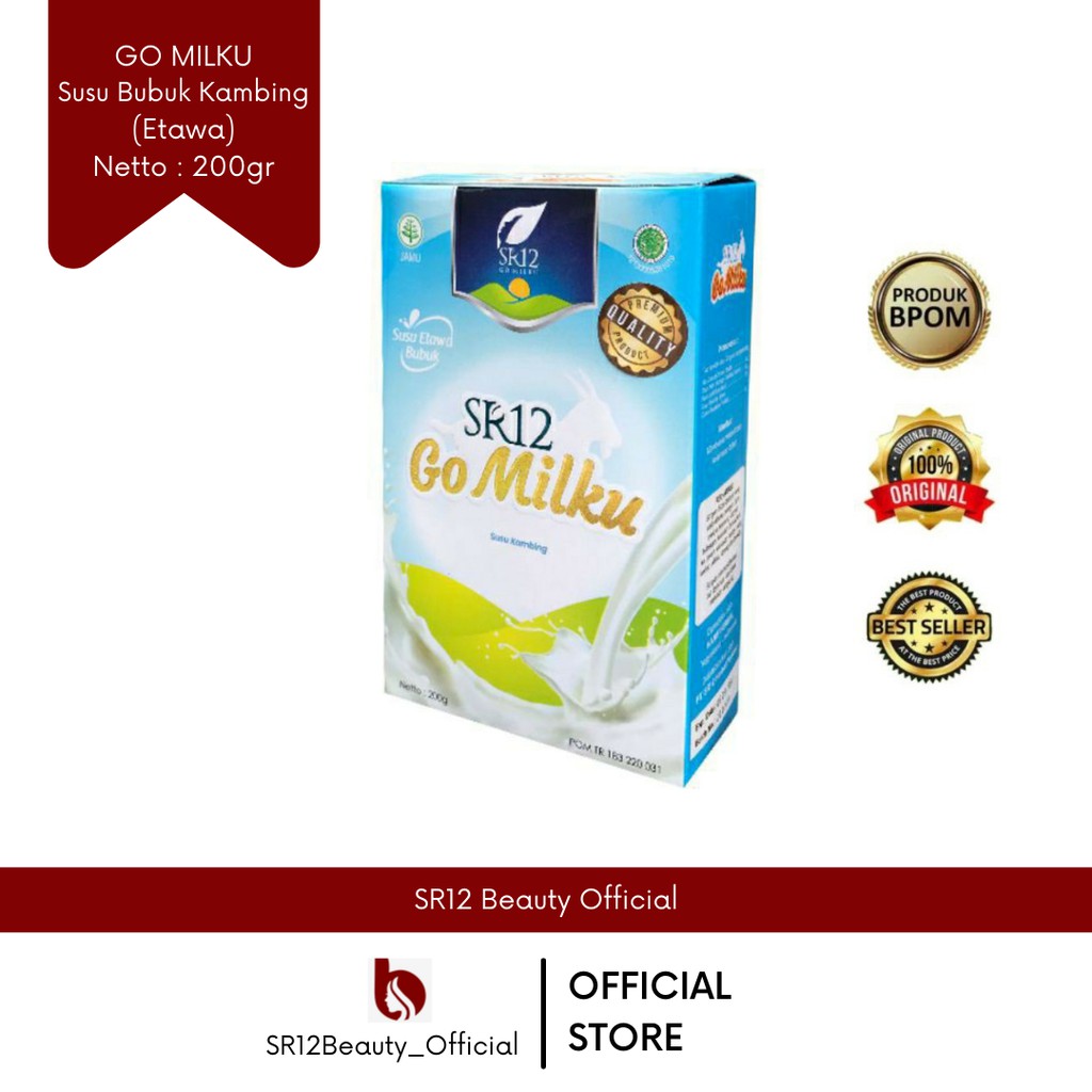 

SR12 GO MILKU Susu Kambing Etawa Bubuk (200gr)