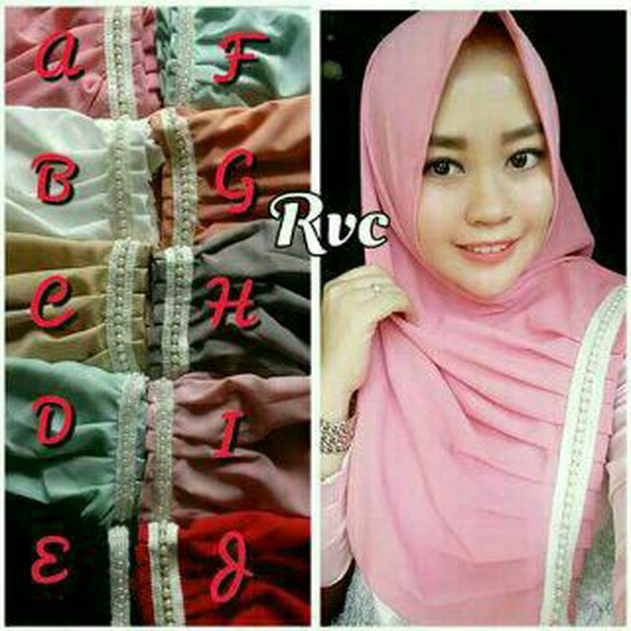 Khimar Ayu Ting Ting Mutiara / Jilbab Instan/ hijab Instan/ agen