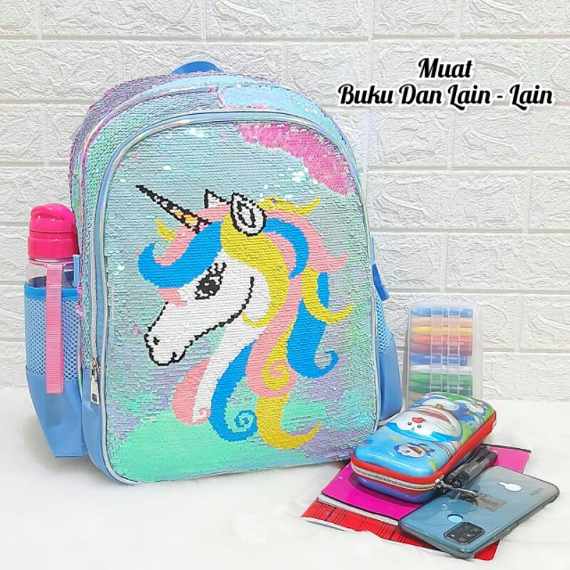 Tas Ransel Sequin Unicorn Berubah Warna Tas Ransel Sekolah Tas Sequin Tas Unicorn Tas Import