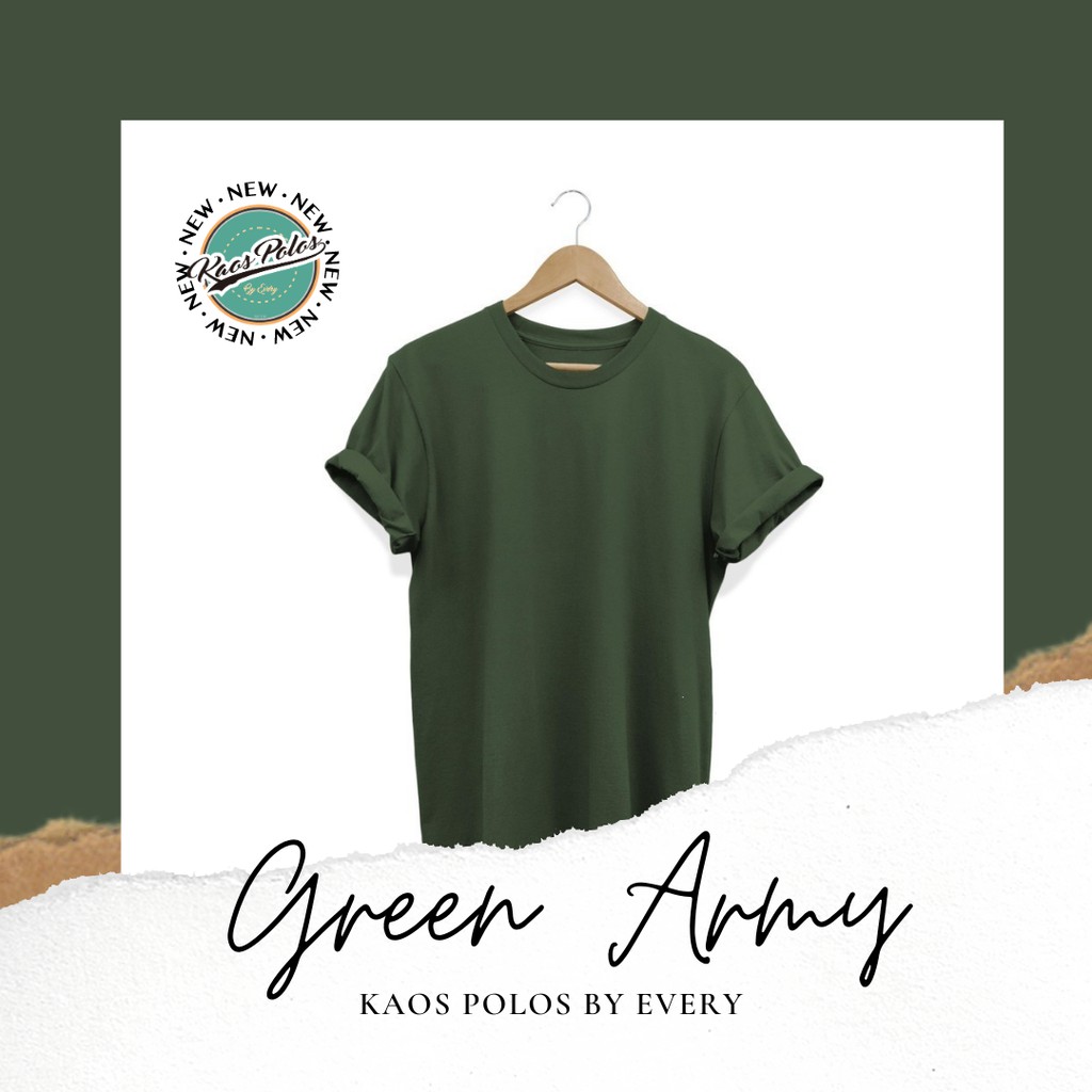 Kaos Polos - Hijau Army
