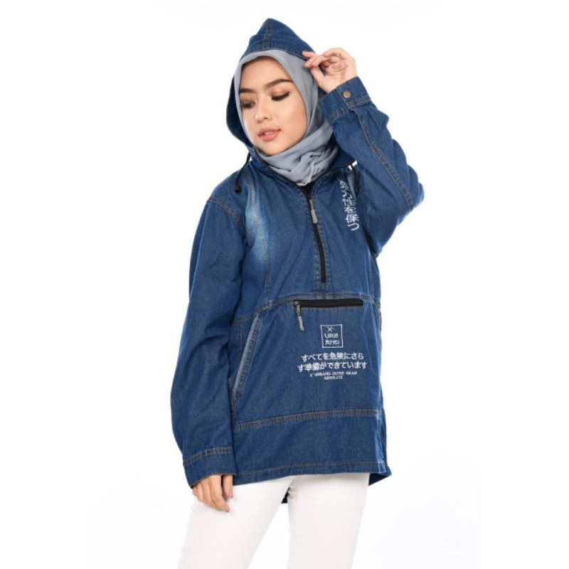 X Urband Jacket Cagoule Jeans Wanita / Jaket Cagoule Wanita A121