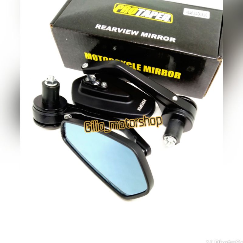 Spion Jalu Oval Bar End Protaper ORI CNC Diamond Kaca Biru Nmax Aerox  Pcx R15 Cbr Vario 150