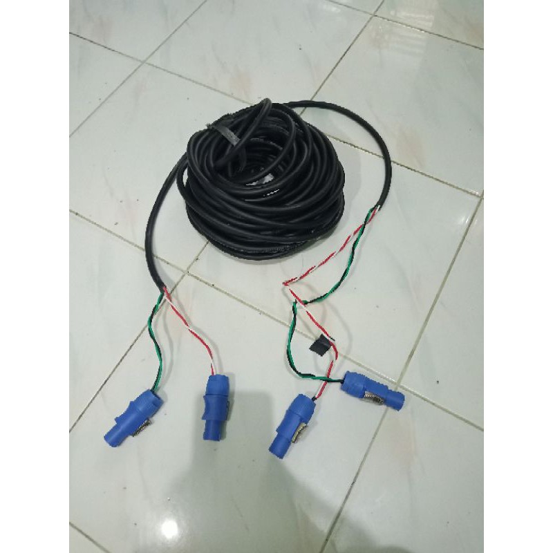 kabel speaker isi 4 panjang 10m sudah lengkap dengan speakon