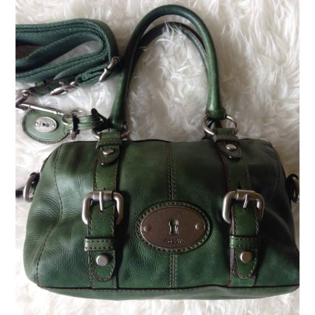 FOSSIL MADDOX SATCHEL GREEN SMALL