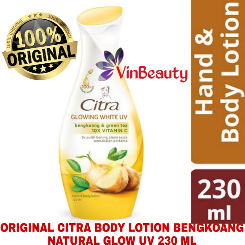 CITRA HAND BODY LOTION BENGKOANG NATURAL GLOW UV 230 ML