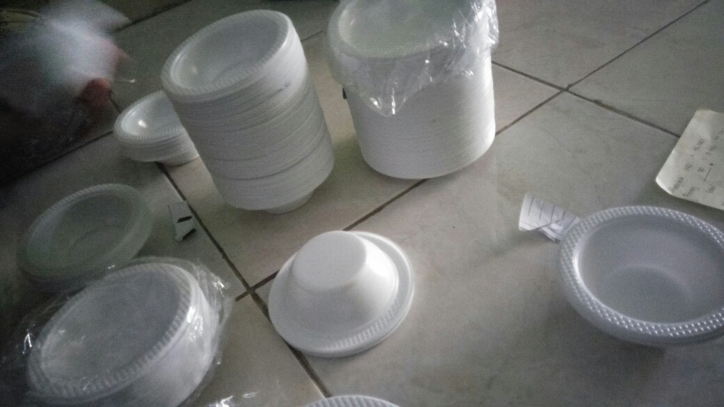 Mangkok Plastik Putih Susu Isi 50 Pcs Mangkok Sekali Pakai Food Grade