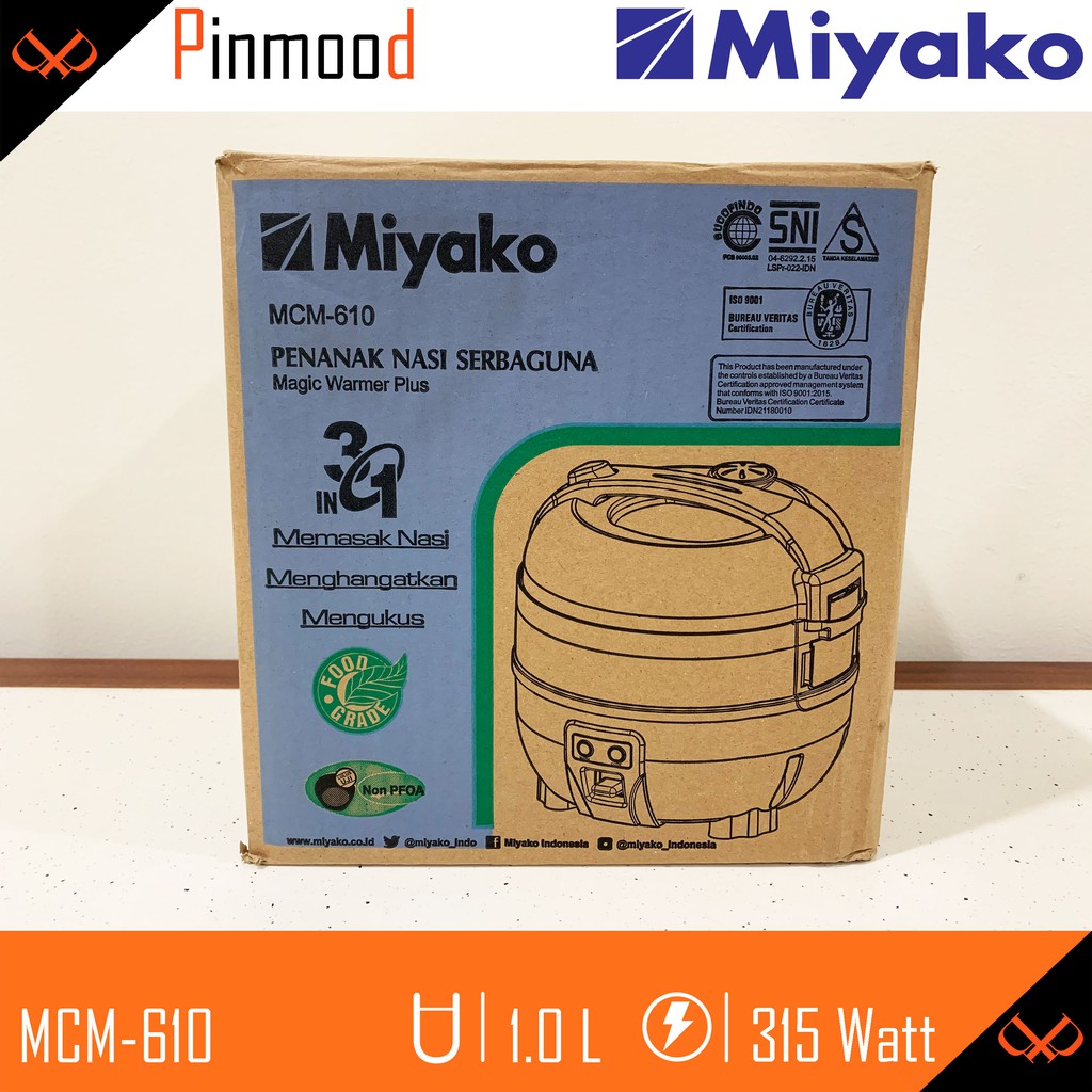 MIYAKO MAGIC COM // RICE COOKER MCM-610 [ 1 LITER ] PENANAK NASI