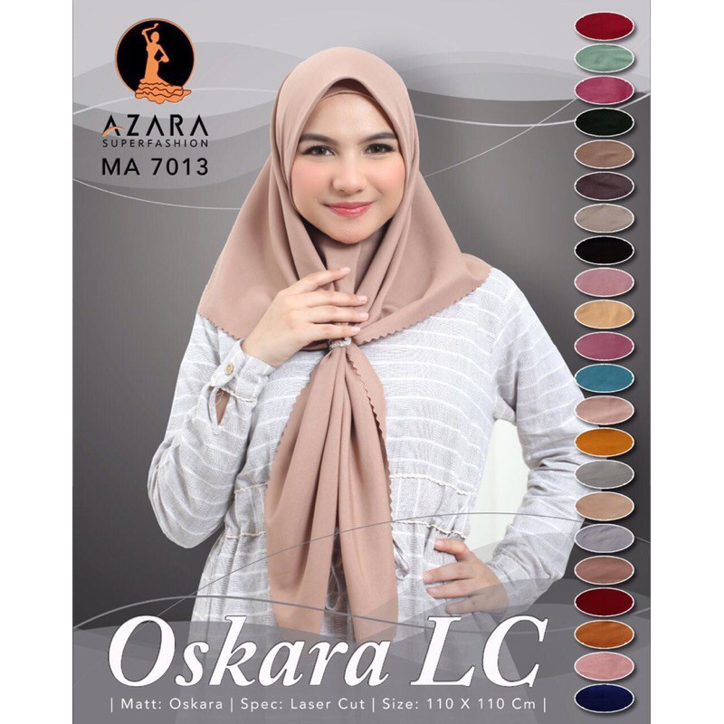 SEGI EMPAT AZARA OSKARA POLOS LASERCUT VOAL  SCARF SEGIEMPAT JILBAB HIJAB KERUDUN