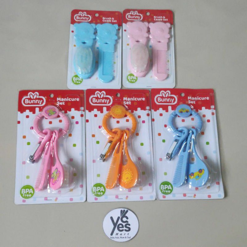 Bunny Manicure Set Gunting kuku kaki Sisir rambut Halus Soft bayi Newborn Bayi baru lahir